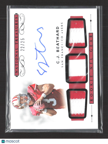 2018 Panini National Treasures Rookie NFL Gear C.J. Beathard #RST-CJ /25 Rookie NFL Gear Patch Jersey