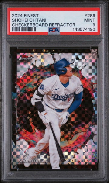 2024 Topps Finest Checkerboard Refractor Shohei Ohtani #286 PSA 9