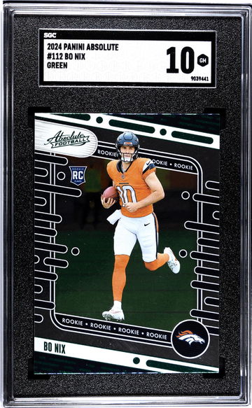 2024 Panini Absolute #112 Bo Nix Green SGC 10