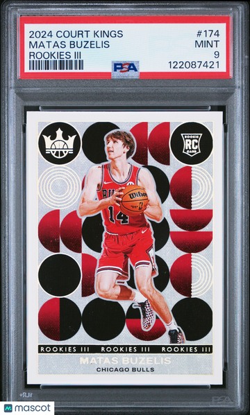 2024 Panini Court Kings Matas Buzelis #174 Rookies III PSA 9