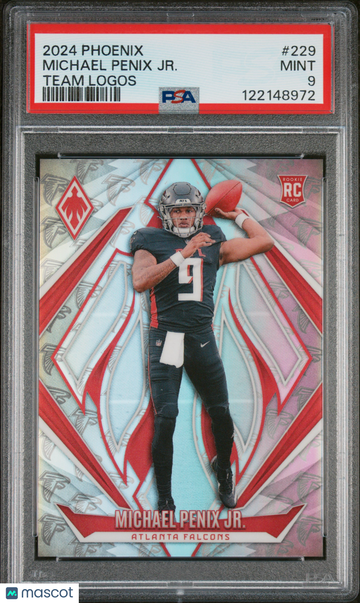 2024 Panini Phoenix Michael Penix JR. #229 Team Logos Rookie PSA 9