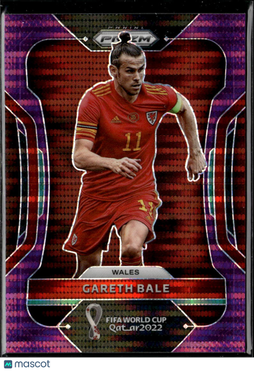 2022 Panini Prizm FIFA World Cup Qatar Gareth Bale #298 Purple Pulsar /35