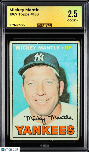 1967 Topps Mickey Mantle #150 MBA 2.5
