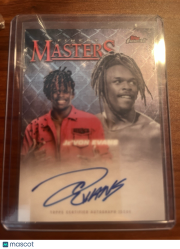 2025 Topps Finest WWE Je'Von Evans #FM-JVE Masters Refractor Auto AU