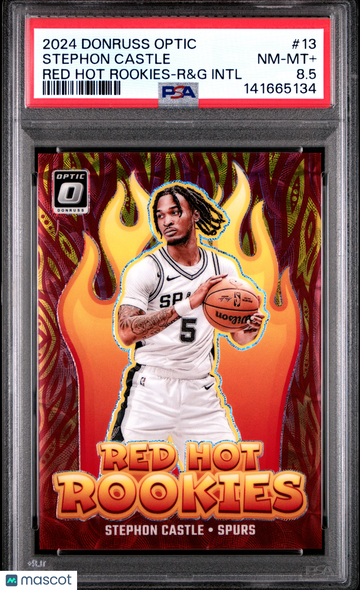 2024 Panini Donruss Optic Red Hot Rookies Stephon Castle #13 R&G Intl /99 Short Print Mint Parallel/Variety Rookie Low P