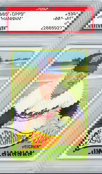 1965 Topps Jim Hannan #394 PSA 8 P1303