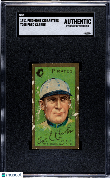 1911 Piedmont Cigarettes (T205) Fred Clarke SGC A