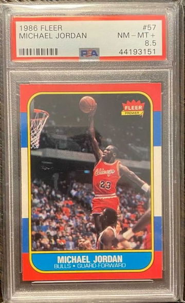 1986 Fleer Michael Jordan #57 PSA 8.5