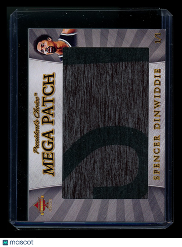 2023 President's Choice Solitaire 2.0 Update Mega Patch Spencer Dinwiddie /1 Game-used shooting shirt patch