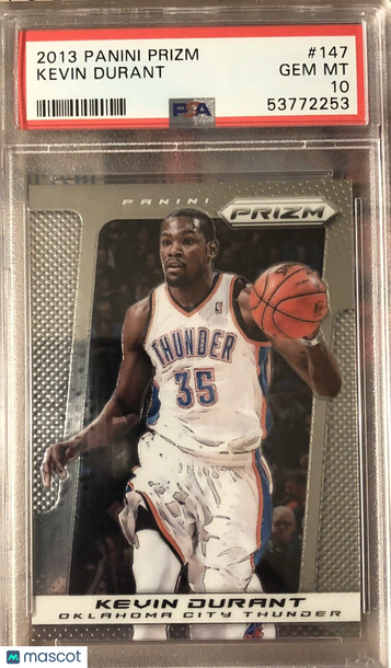 Kevin Durant 2013 Panini Prizm #147 PSA 10 Gem Mint OKC Thunder 🏀 FREE S&H