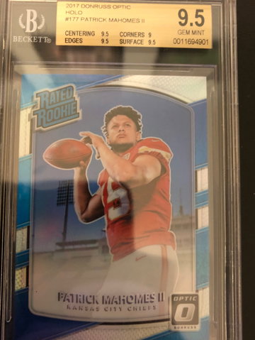 Patrick Mahomes 2017 Optic Holo BGS 9.5