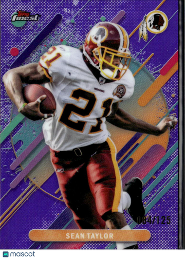Sean Taylor 2025 Topps Finest Purple Refractor /125 Washington Redskins