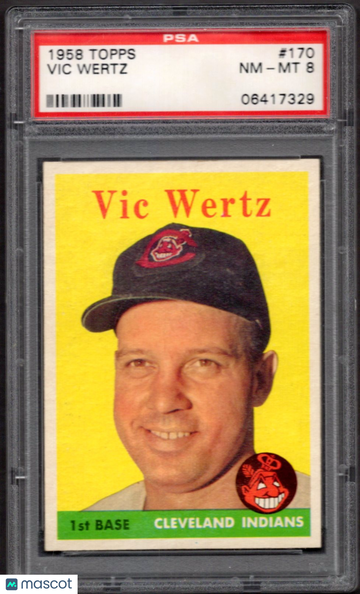 1958 Topps Vic Wertz #170 PSA 8