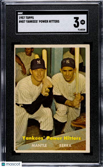 1957 Topps Yankees' Power Hitters #407 SGC 3