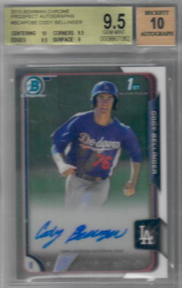 Cody Bellinger Bowman Chrome Base Auto 10 
