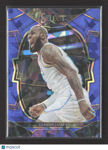 2023 Panini Select Prizm Concourse LeBron James #26 Blue Cracked Ice