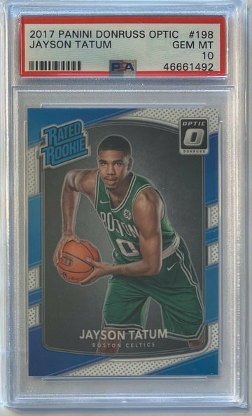 2017-18 Panini Jayson Tatum #198 Donruss Optic Jason ROOKIE PSA 10 GEM MINT