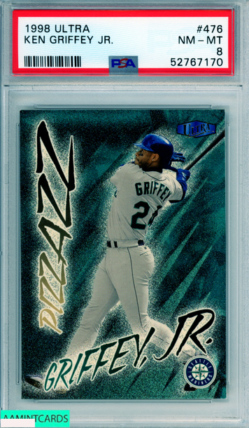 1998 ULTRA KEN GRIFFEY JR #476 HOF SEATTLE MARINERS PSA 8 NM-MT