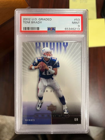 2002 Upper Deck Graded Tom Brady PSA 9