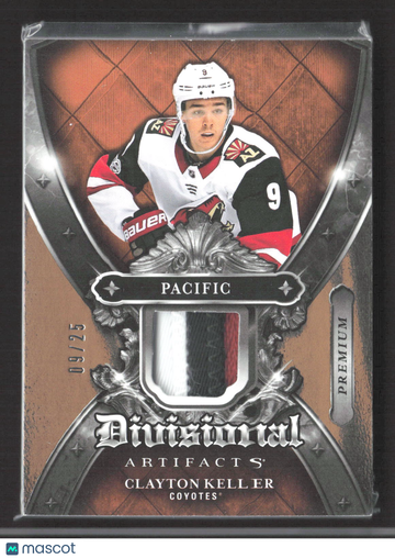 2018 Upper Deck Artifacts Divisional Artifacts Clayton Keller #DA-CK Premium Pacific /25 Patch Game-used hockey memorabi