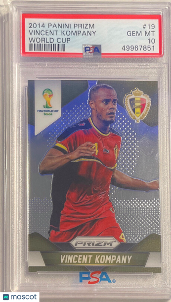 2014 Panini Prizm World Cup Vincent Kompany #19 PSA 10