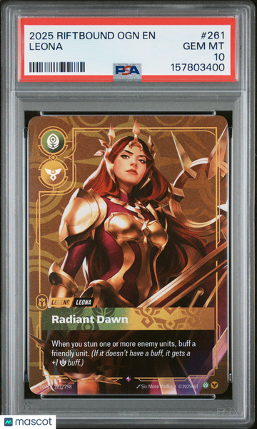 2025 Riftbound: League Of Legends Ogn-Origins Leona PSA 10 #261