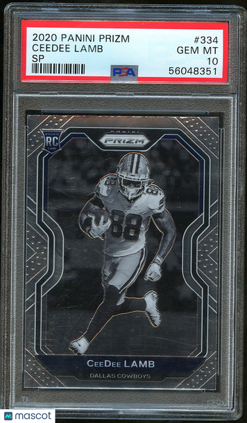 2020 Panini Prizm Ceedee Lamb #334 Variation PSA 10