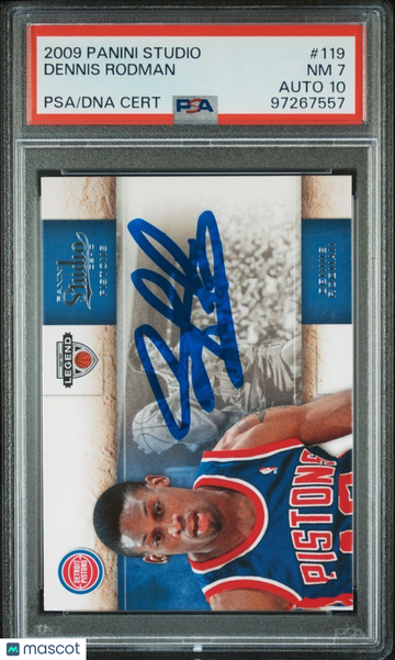 2009 Panini Studio Dennis Rodman #119 PSA 10 Auto 10