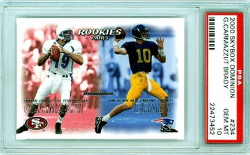 TOM BRADY/Carmazzi 2000 Skybox Dominion Rookie Card RC #234 PSA 10 Gem Mint