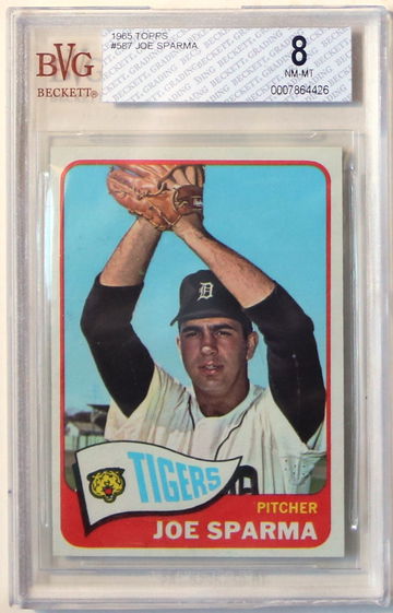 1965 Topps #587 Joe Sparma BVG 8 NM-MT (HIGHEST GRADED)