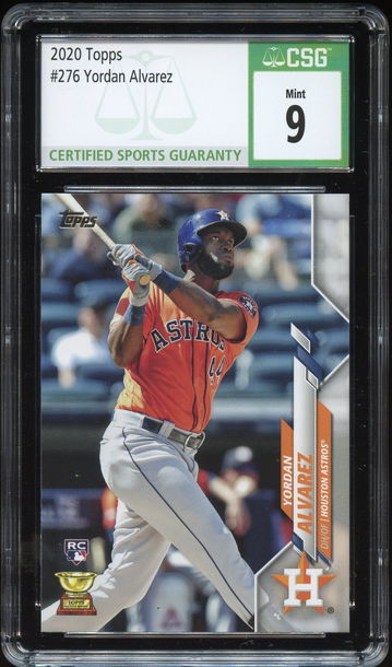 2020 Topps Yardan Alvarez CSG 9 Mint
