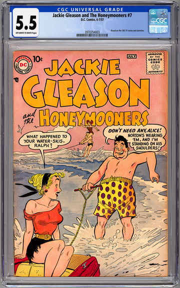 JACKIE GLEASON & THE HONEYMOONERS #7 CGC 5.5 CULT CLASSIC 1950’S TV SERIES 1957