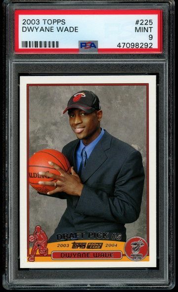 2003 Topps #225 Dwyane Wade PSA MINT 9