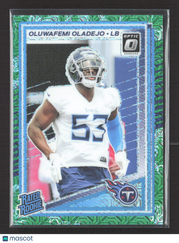 2025 Panini Donruss Optic Prizm Oluwafemi Oladejo #280 Green Velocity 14/24