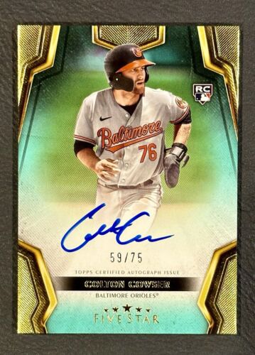 2024 Topps Five Star COLTON COWSER RC AUTO #/75 AQUA Rookie FSA-CCOW Orioles