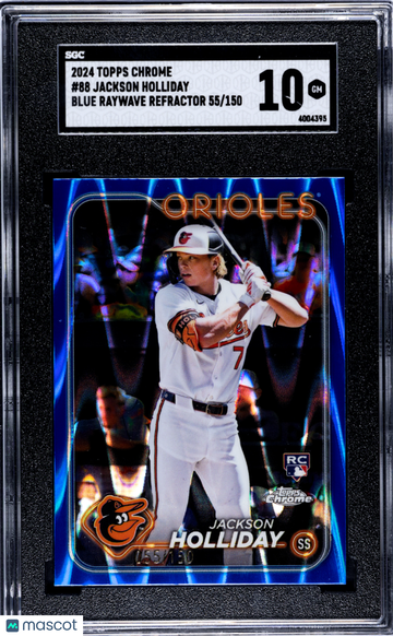 2024 Topps Chrome Jackson Holliday #88 Blue Raywave Refractor SGC 10