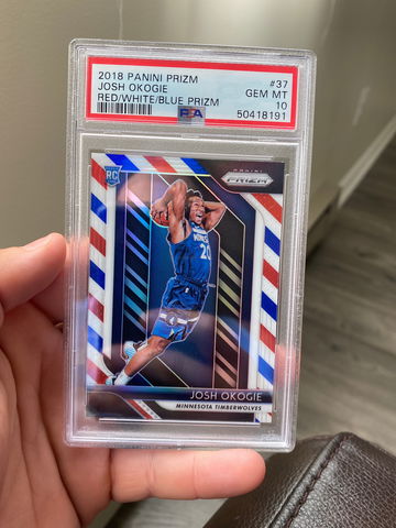 2018 panini prizm josh okogie rwb psa 10 