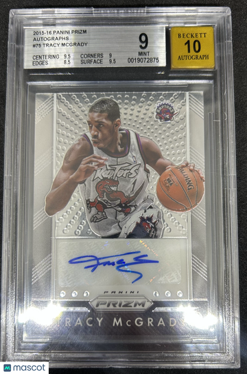 2015 Panini Prizm Tracy McGrady #75 BGS 9 Auto 10