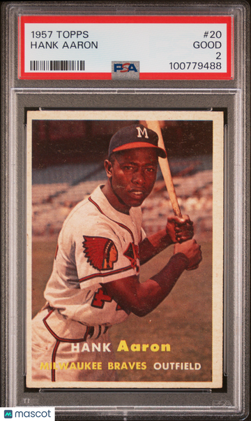 1957 Topps Hank Aaron #20 PSA 2