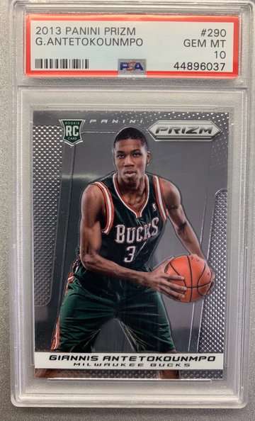 GIANNIS ANTETOKOUNMPO 2013 PRIZM ROOKIE PSA 10 GEM MINT