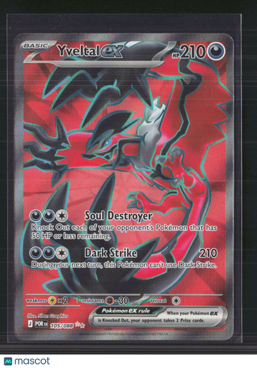 Pokemon 2025 Scarlet & Violet Black Bolt Yveltal EX FA #105/88