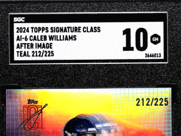 2024 Topps Signature Class Caleb Williams #AI-6 After Image Teal SGC 10