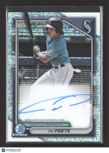 2024 Topps Bowman Chrome Tai Peete #BMA-TP Mojo Refractor Auto