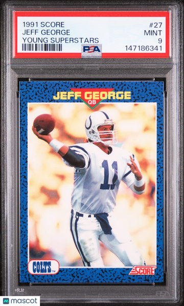 1991 Score Young Superstars Jeff George #27 PSA 9