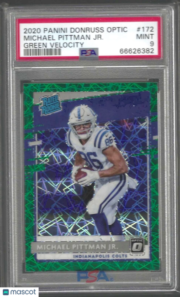 2020 Panini Donruss Optic Michael Pittman JR. #172 Green Velocity PSA 9