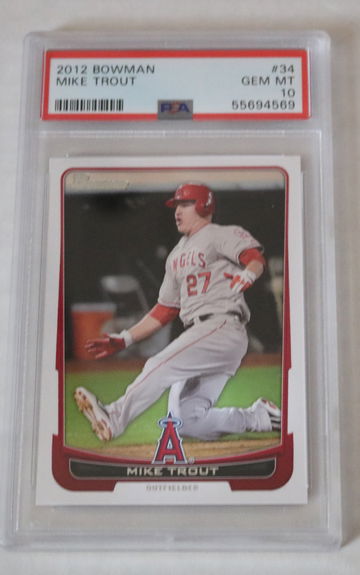 2012 Bowman Mike Trout PSA 10