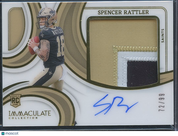 2024 Spencer Rattler Patch Rookie Panini Authentic