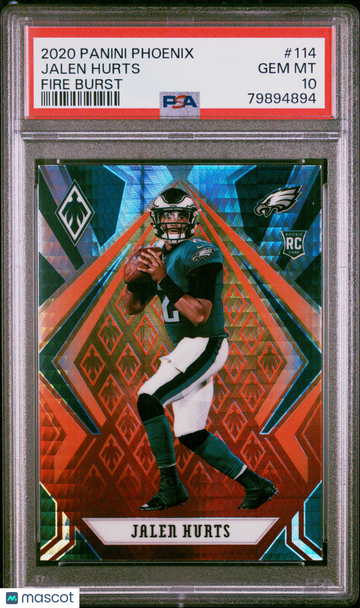 2020 Panini Phoenix Jalen Hurts #114 Fire Burst PSA 10