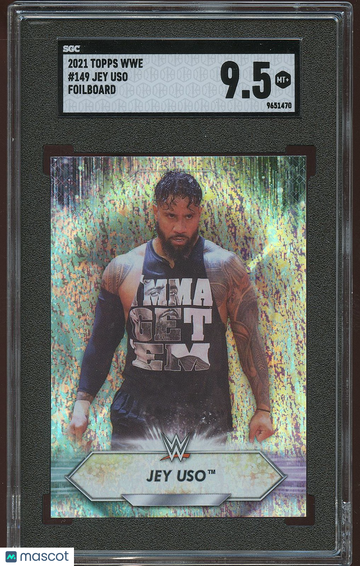 2021 Topps WWE Jey Uso #149 Foilboard SGC 9.5
