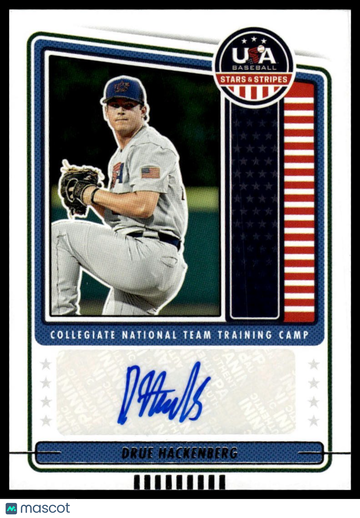 2023 Panini Stars & Stripes USA Baseball Drue Hackenberg #CNTC-DH Collegiate National Team Training Camp Signatures AU